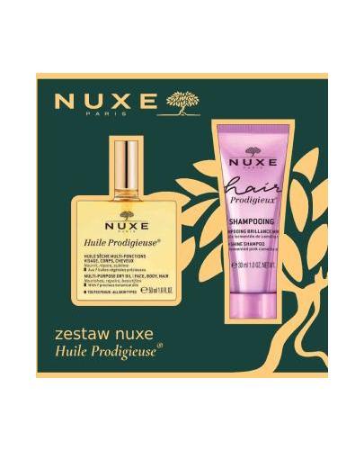 Nuxe Huile Prodigieuse Huile Prodigieuse Suchy olejek, 50 ml + Szampon wygładzający, 30 ml [ZESTAW] zdjęcie