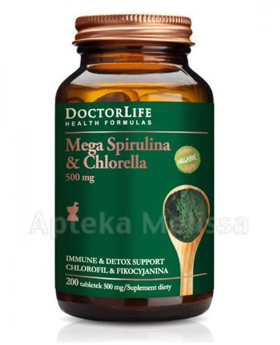 DOCTOR LIFE Mega spirulina & Chlorella 500 mg - 200 tabl. zdjęcie