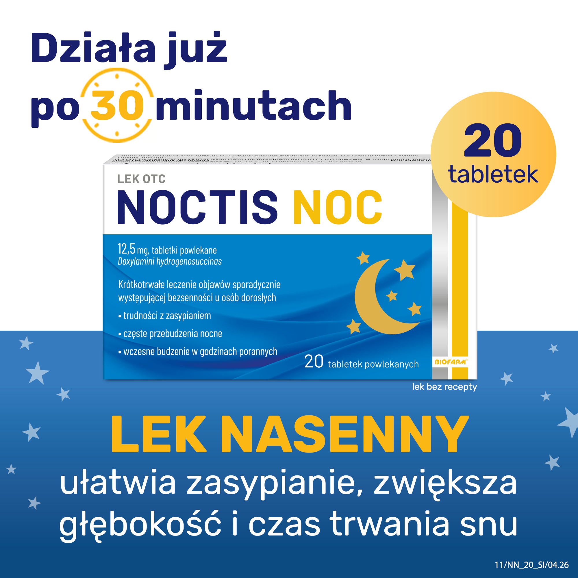 Noctis Noc 12,5 mg, tabletki powlekane, 20 sztuk