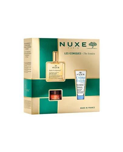 Nuxe Zestaw świąteczny Bestsellery Huile Prodigieuse Suchy olejek do twarzy, ciała, włosów 50 ml + Krem do twarzy nawilżający 3w1 30 ml + Balsam odżywczy do ust 15 g zdjęcie