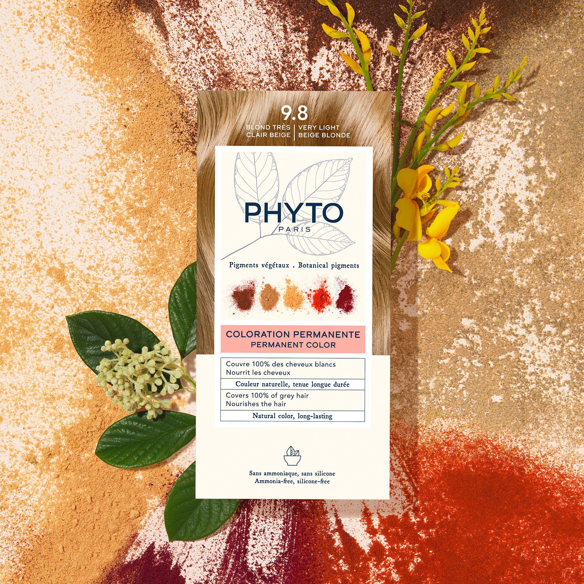 Phyto PhytoColor Farba do włosów 9.8 Very Light Beige Blond, 1 sztuka