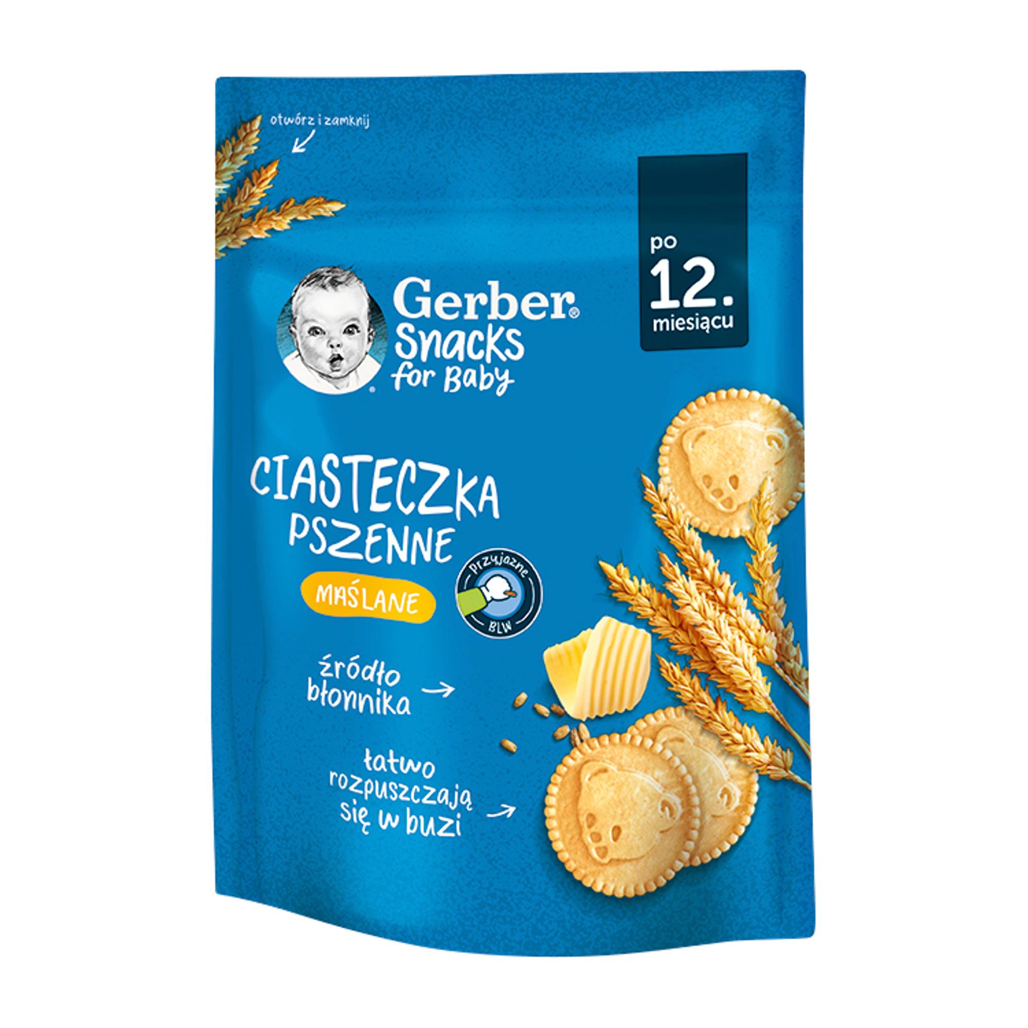 Gerber Ciasteczka pszenne po 12 miesiącu, 150 g zdjęcie