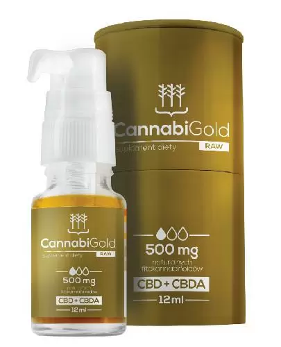 CannabiGold RAW 500 mg CBD + CBDA olej 12 ml zdjęcie