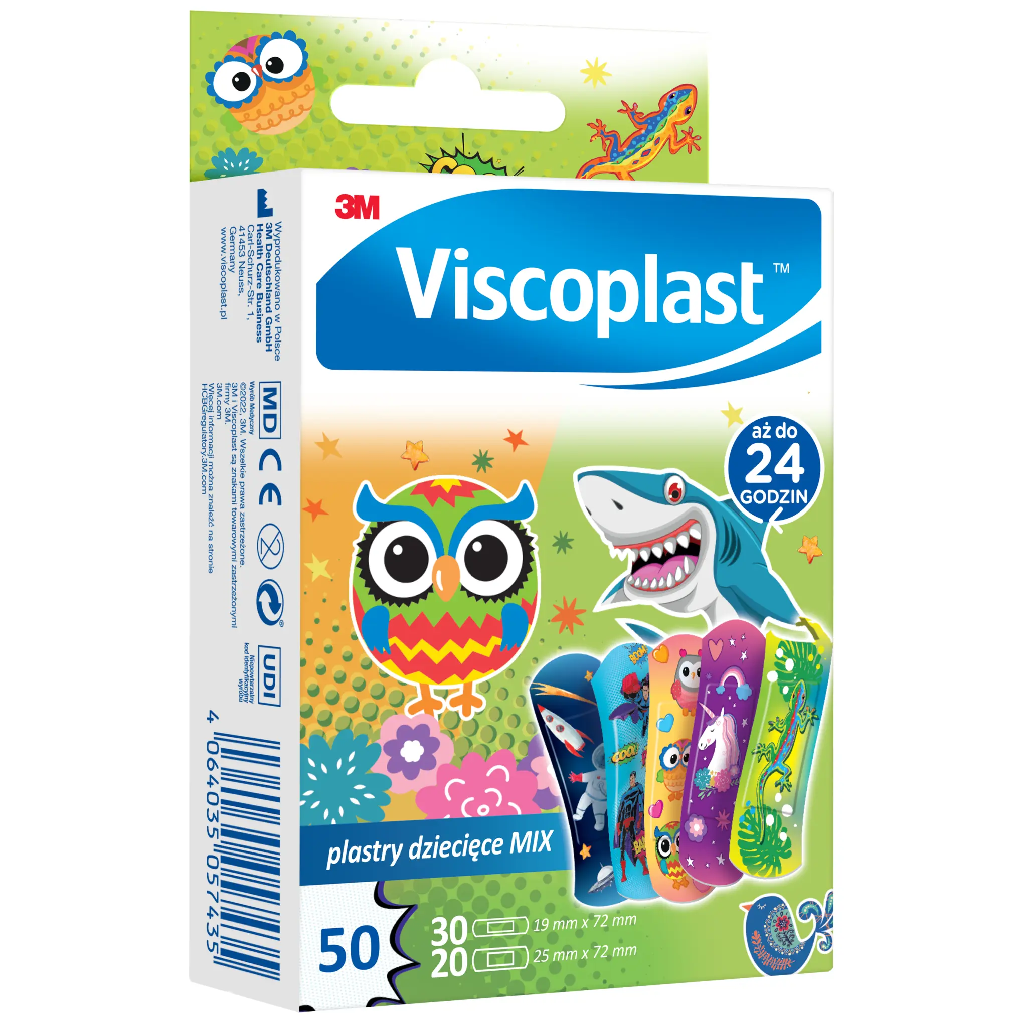 Viscoplast plastry dziecięce Mix 2 rozmiary 50 sztuk
