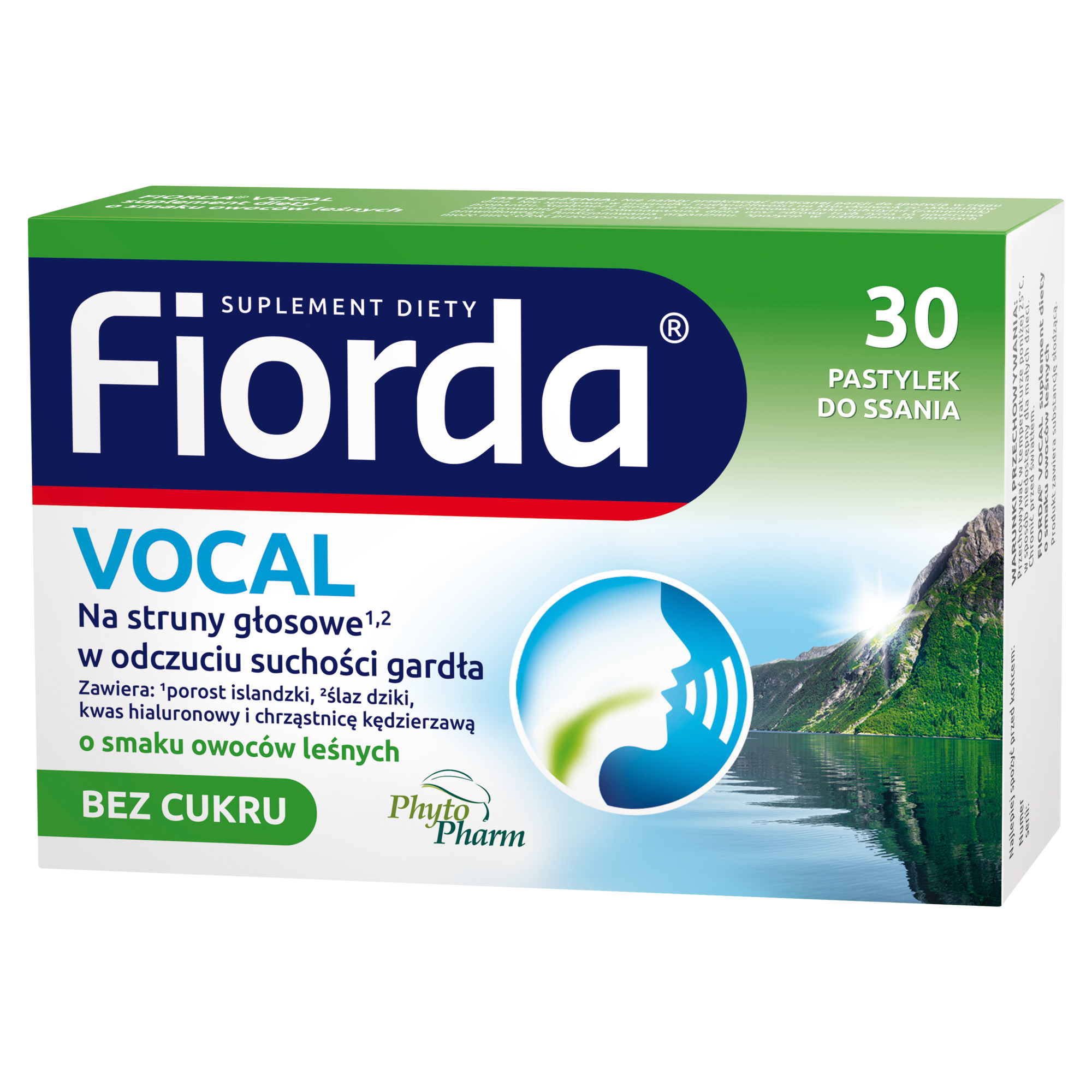 Fiorda Vocal o smaku owoców leśnych, 30 pastylek do ssania zdjęcie