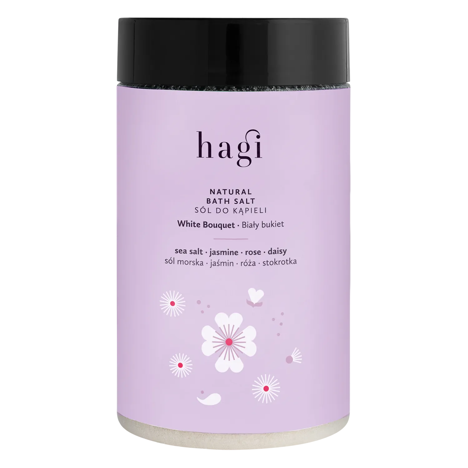 Hagi Biały Bukiet, naturalna sól do kąpieli, 480 g zdjęcie