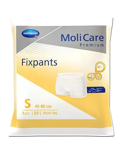 Hartmann MoliCare Premium Fixpants short leg majtki siatkowe do pieluch dla dorosłych rozmiar S 5 sztuk zdjęcie