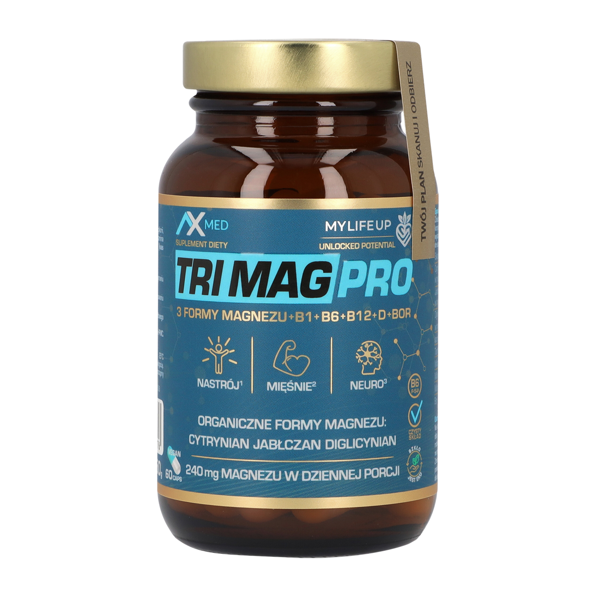 Ax Med Tri Mag Pro, kapsułki, 60 sztuk zdjęcie