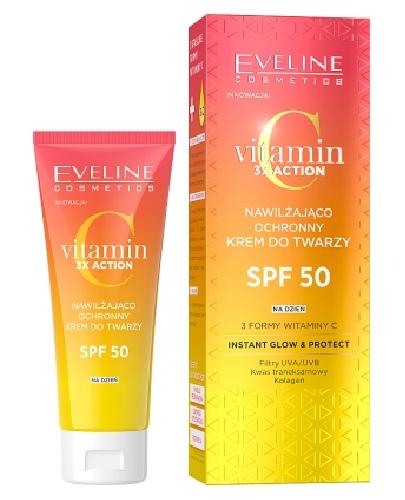 EVELINE COSMETICS Vitamin C 3x Action Nawilżająco-ochronny krem do twarzy SPF 50, 30 ml zdjęcie