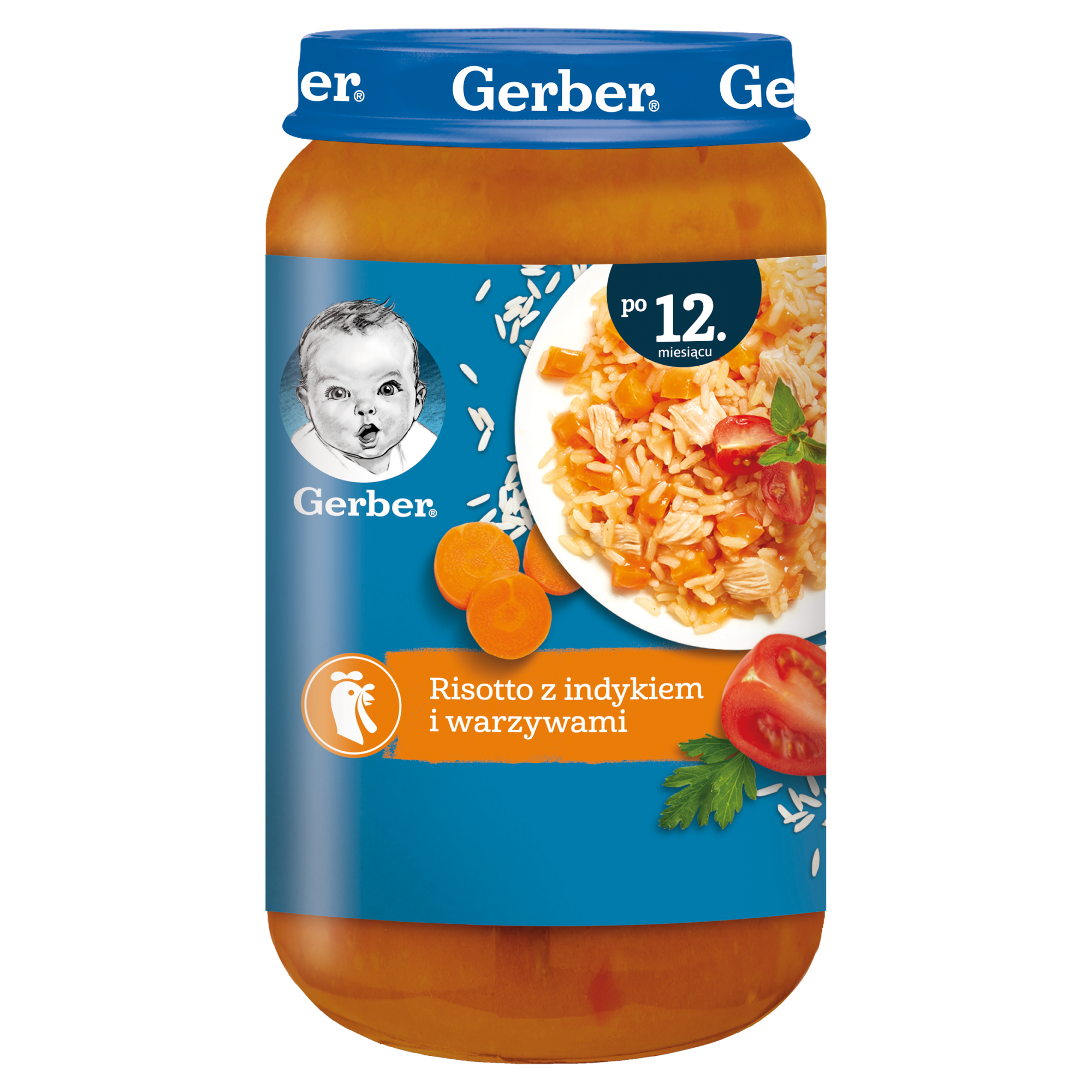 GERBER JUNIOR Obiadek risotto z indykiem i warzywami po 12 miesiącu - 250 g zdjęcie