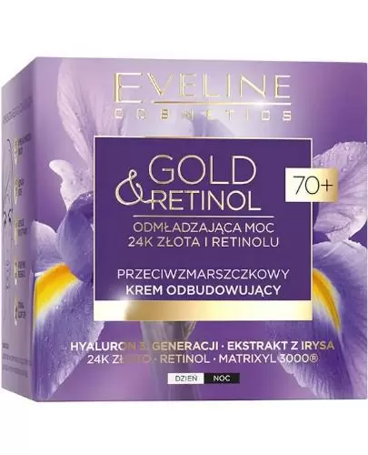Eveline Gold&Retinol 70+ przeciwzmarszczkowy krem odbudowujący na dzień i noc  50 ml zdjęcie