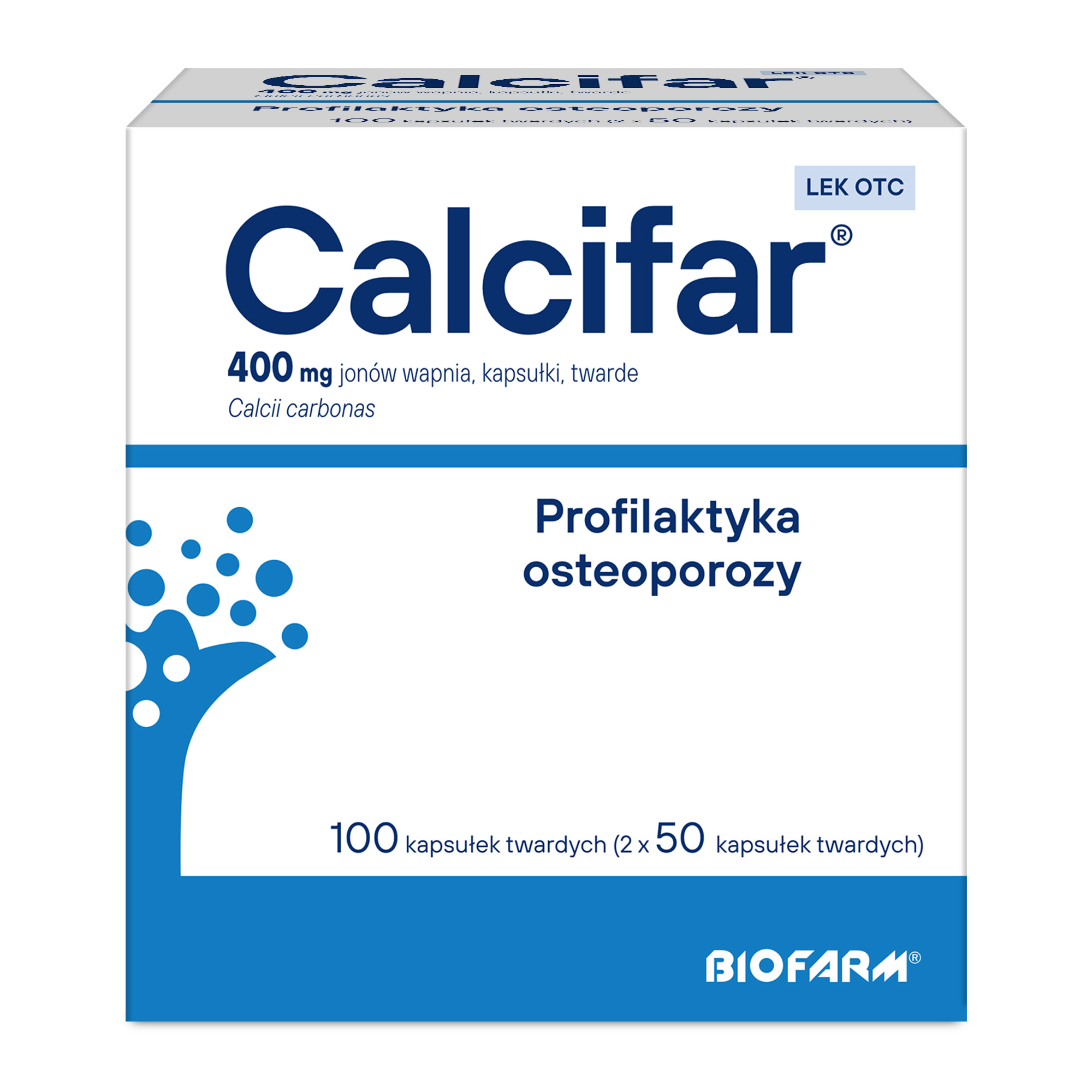 Calcifar 400 mg, 100 kapsułek zdjęcie