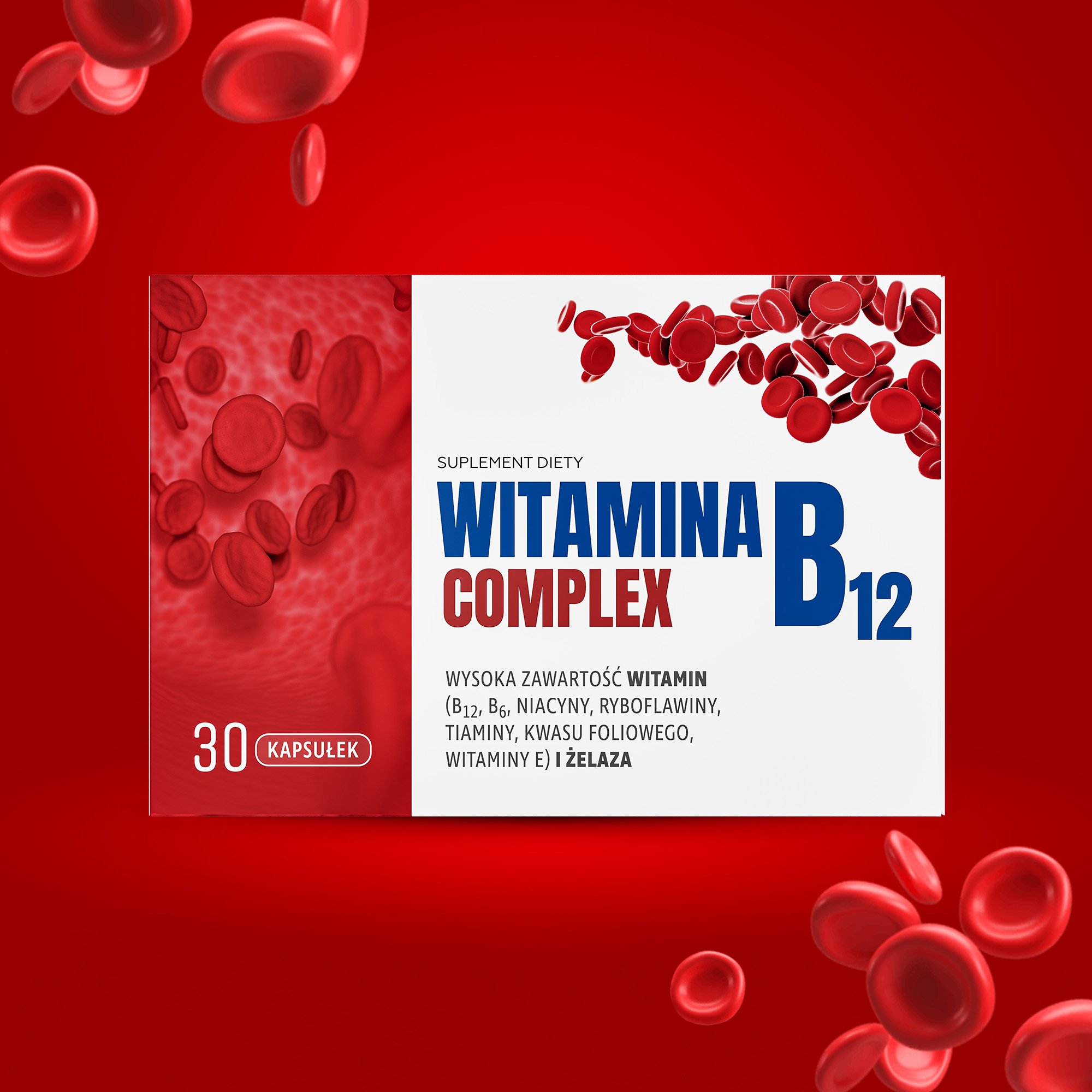 Witamina B12 complex, kapsułki, 30 sztuk
