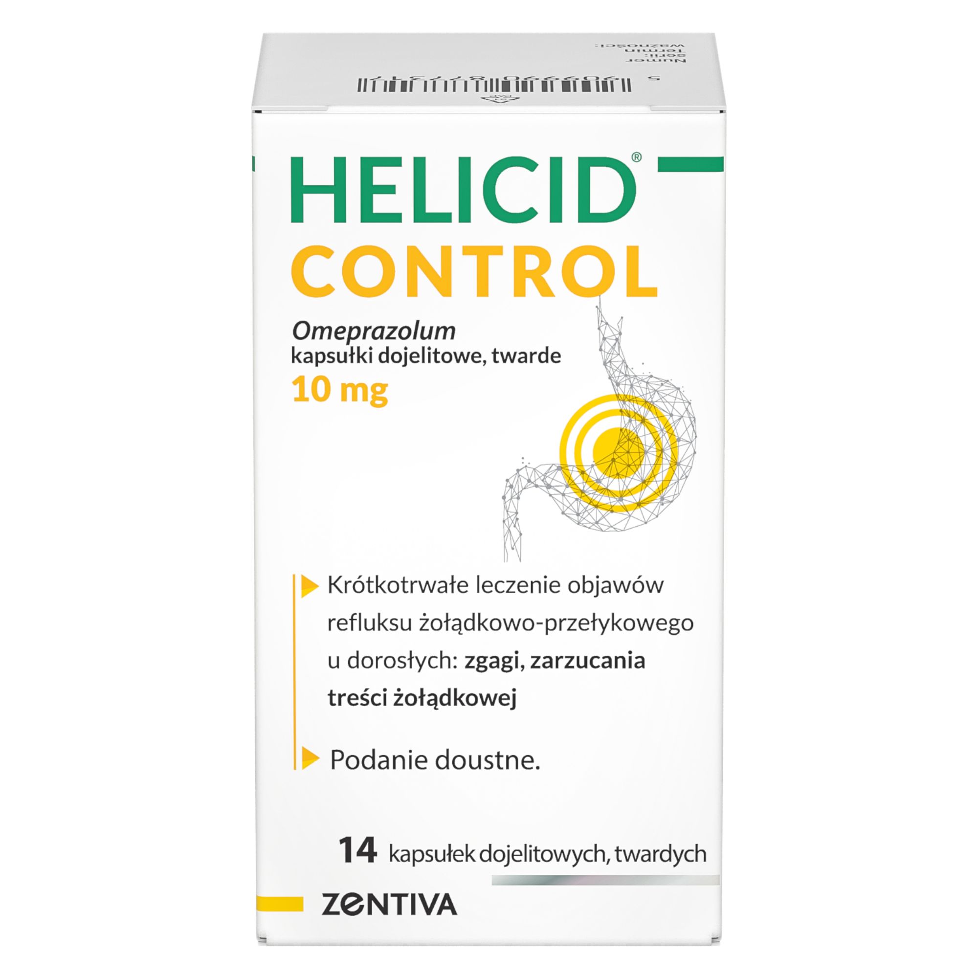Helicid Control 10 mg 14 kapsułek zdjęcie