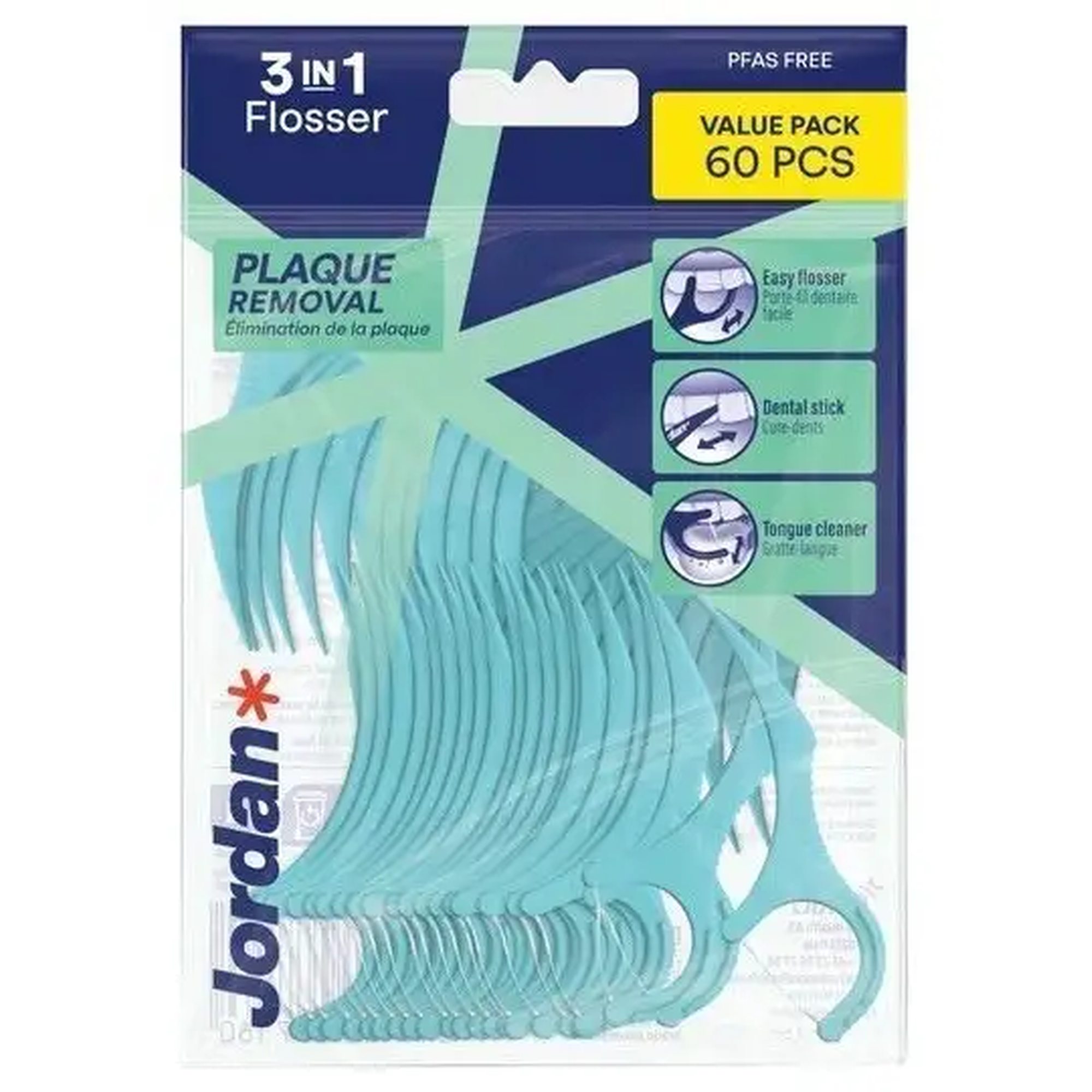 Jordan Flosser 3w1 flosser, 60 sztuk zdjęcie