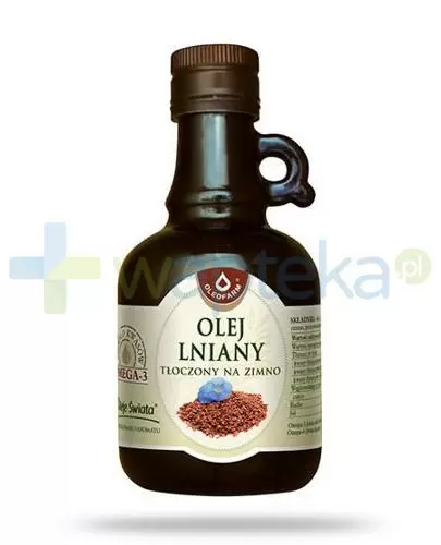 Oleofarm olej lniany tłoczony na zimno, płyn 250 ml zdjęcie