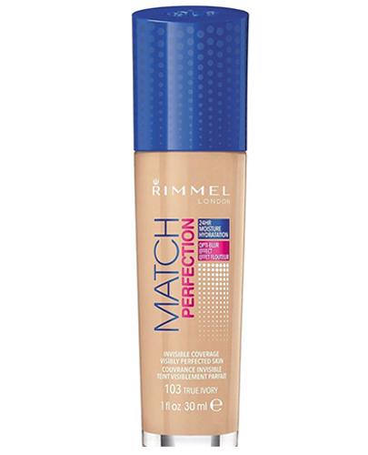 Rimmel Match Perfection SPF 20 Podkład dopasowujący się do cery 103 True Ivory - 30 ml - cena, opinie, właściwości zdjęcie