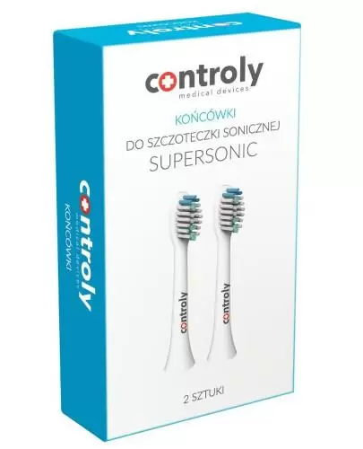 Controly Supersonic Końcówki do szczoteczki sonicznej Białe  - 2 szt. - cena, opinie, wskazania zdjęcie