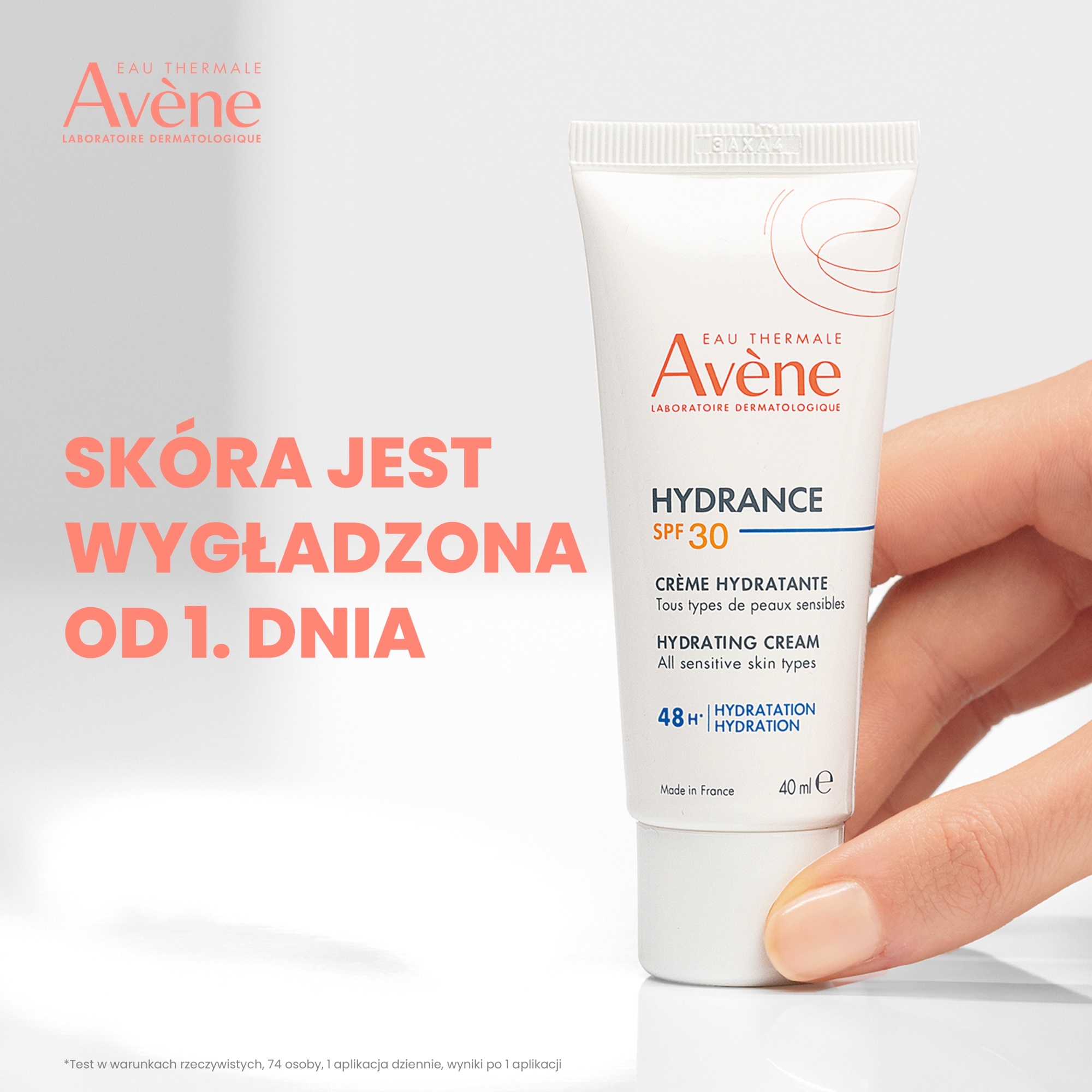 Avene Hydrance, lekki krem nawilżający UV SPF 30, 40 ml