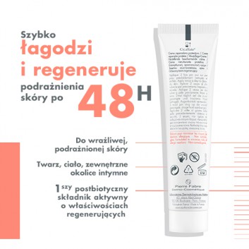 Avene Cicalfate+, regenerujący krem ochronny do twarzy i ciała dla skóry wrażliwej i podrażnionej, 40 ml