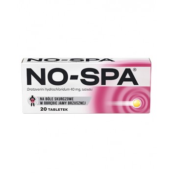 No-Spa 40 mg na ból brzucha, skurcze 20 tabletek
