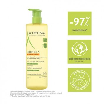 A-Derma Exomega Control, olejek emolient pod prysznic, 750 ml