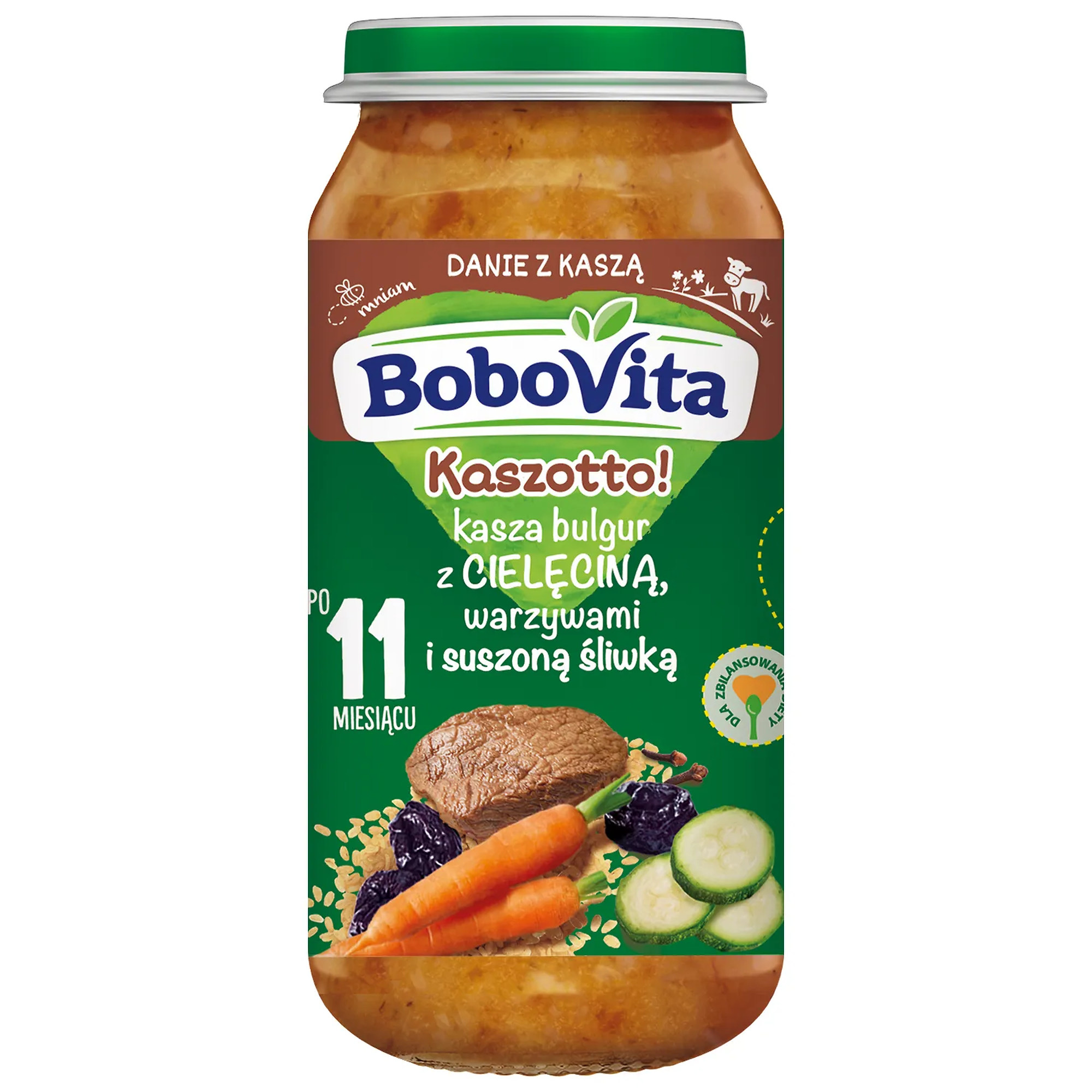Kaszotto! Kasza bulgur z cielęciną, warzywami i suszoną śliwką po 11 miesiącu, 250 g zdjęcie