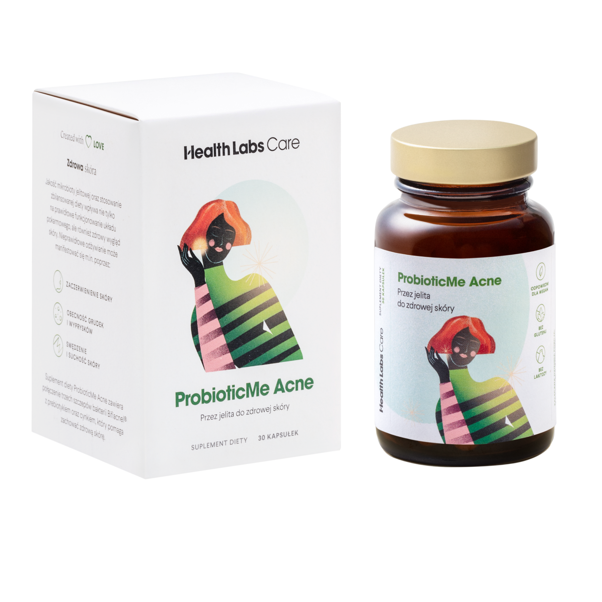 Health Labs Care, ProbioticMe Acne, kapsułki, 30 sztuk