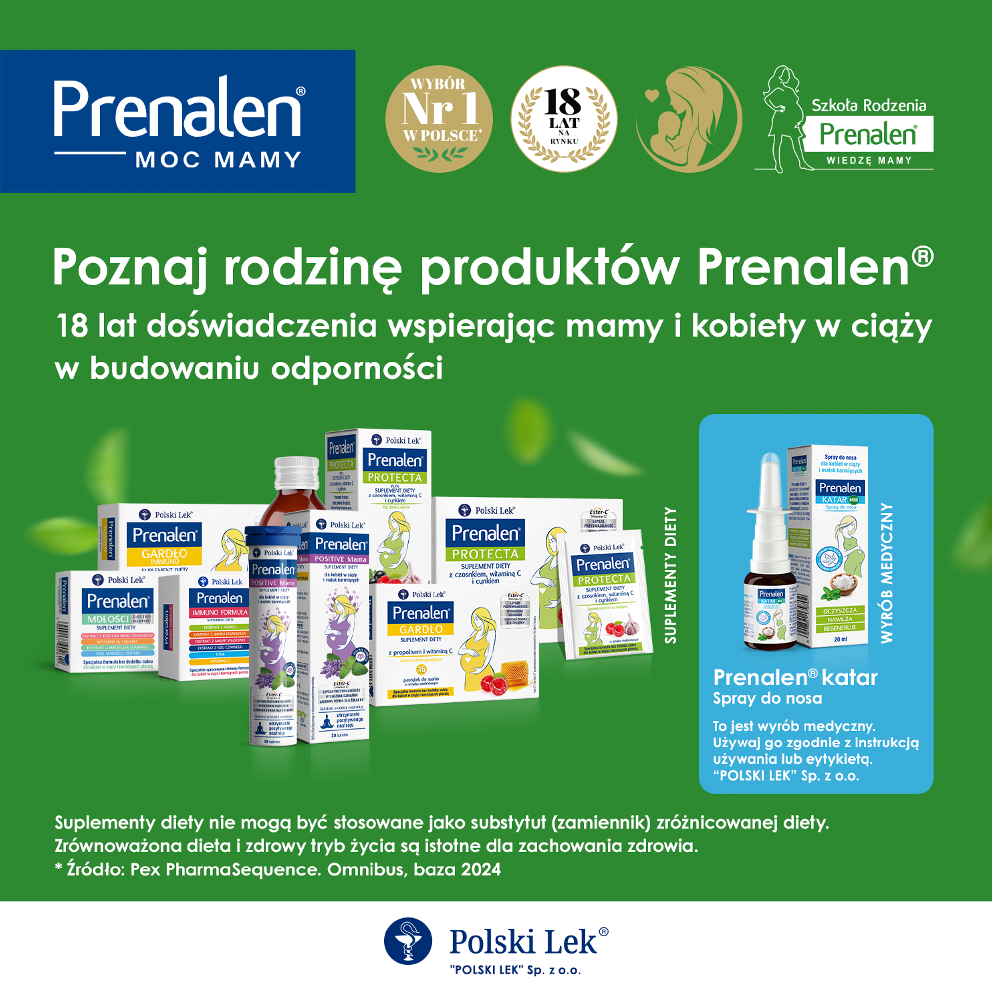Prenalen dla kobiet w ciąży i karmiących piersią, saszetki, 14 sztuk