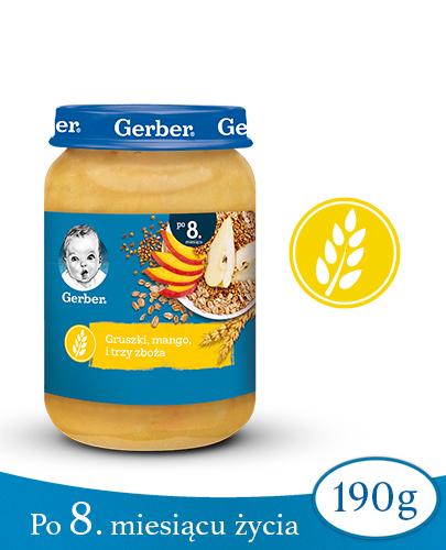 Gerber Gruszki, mango i trzy zboża po 8 miesiącu - 190 g - cena, opinie, właściwości zdjęcie