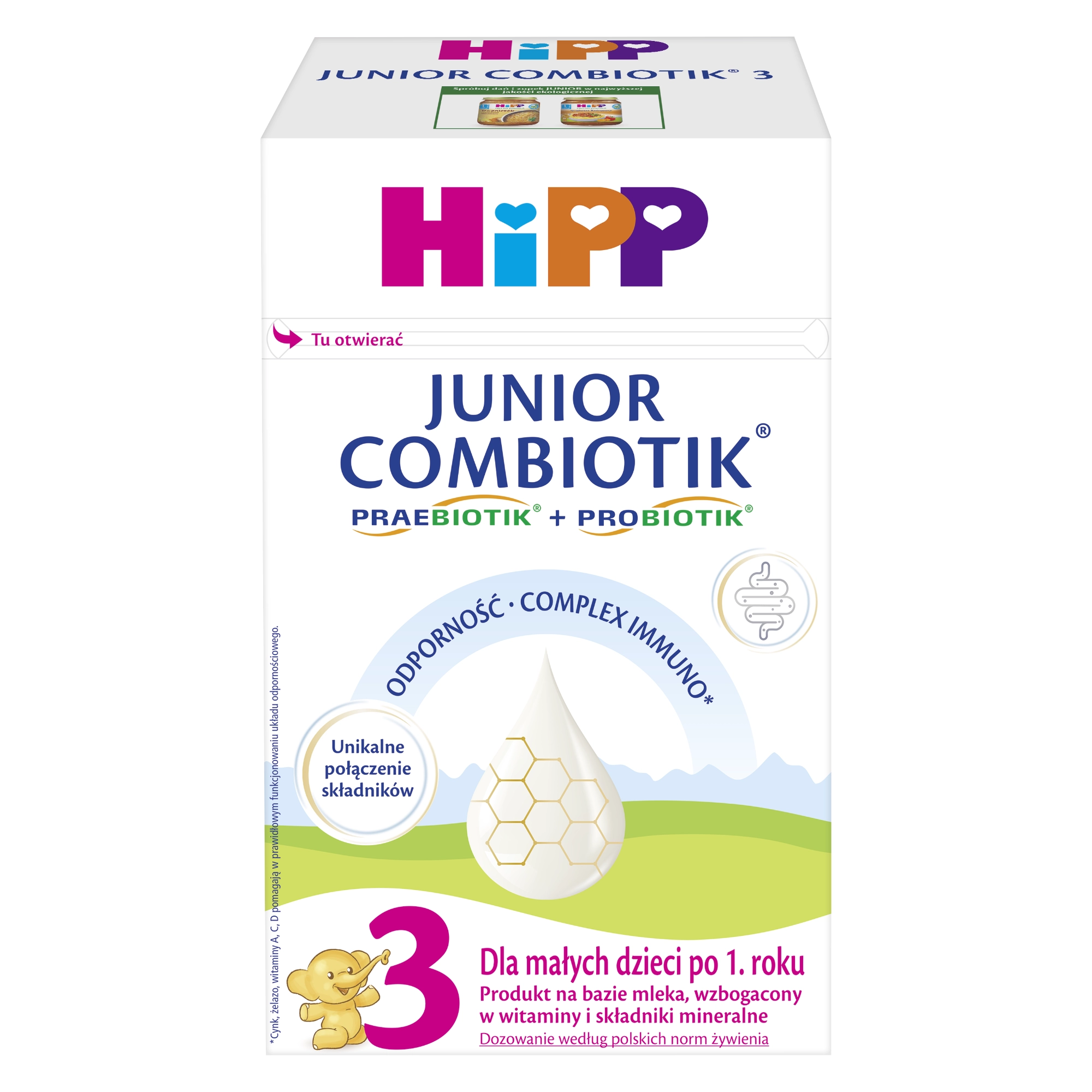 HiPP 3 Junior Combiotik mleko dla małych dzieci po 1 roku 550 g