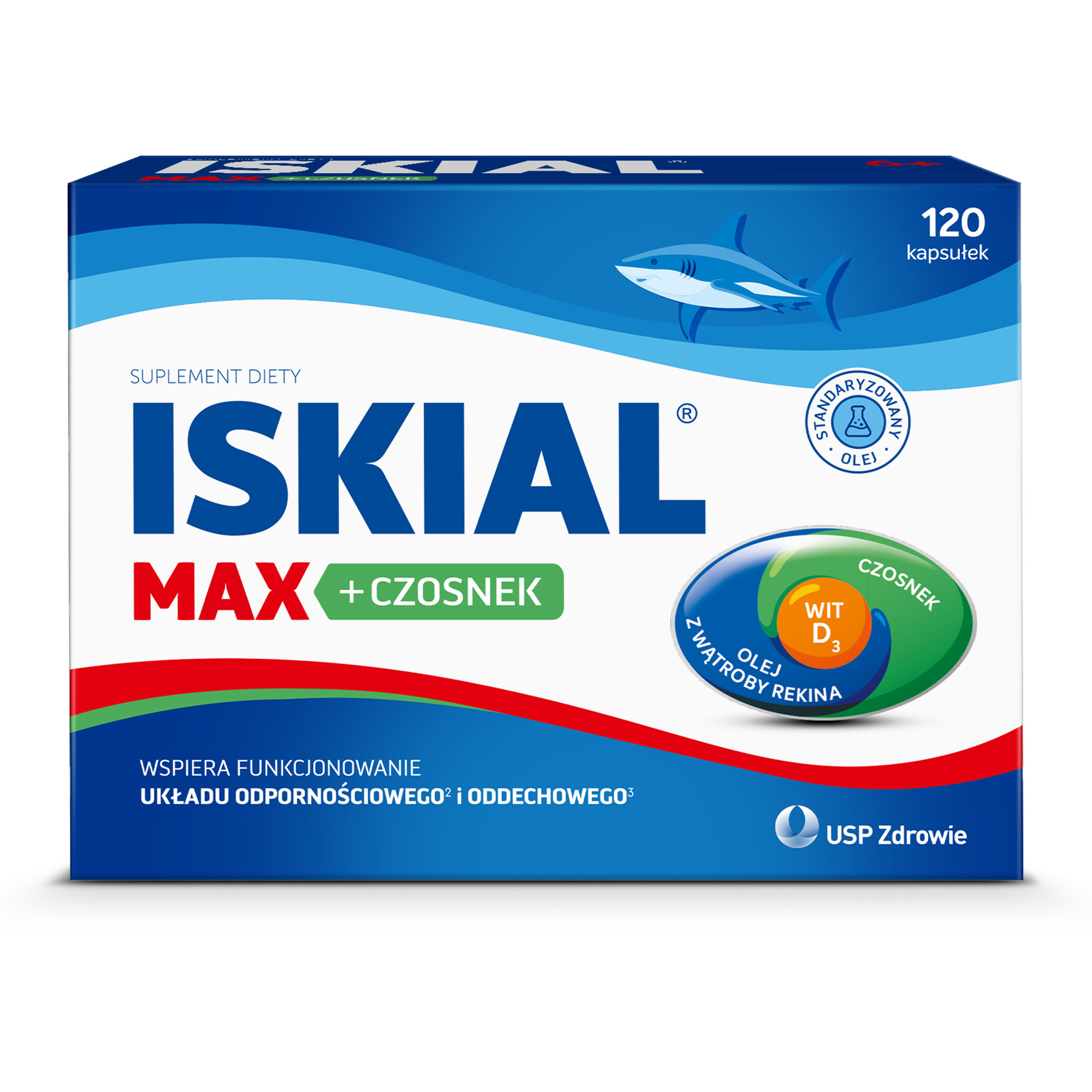 Iskial Immuno Max + Czosnek, 2 x 120 kapsułek