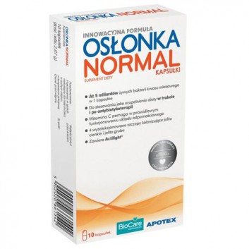 OSŁONKA NORMAL , 10 kaps., cena, wskazania, właściwości