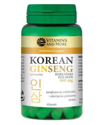 Vitamins And More Korean Ginseng 60 kapsułek zdjęcie