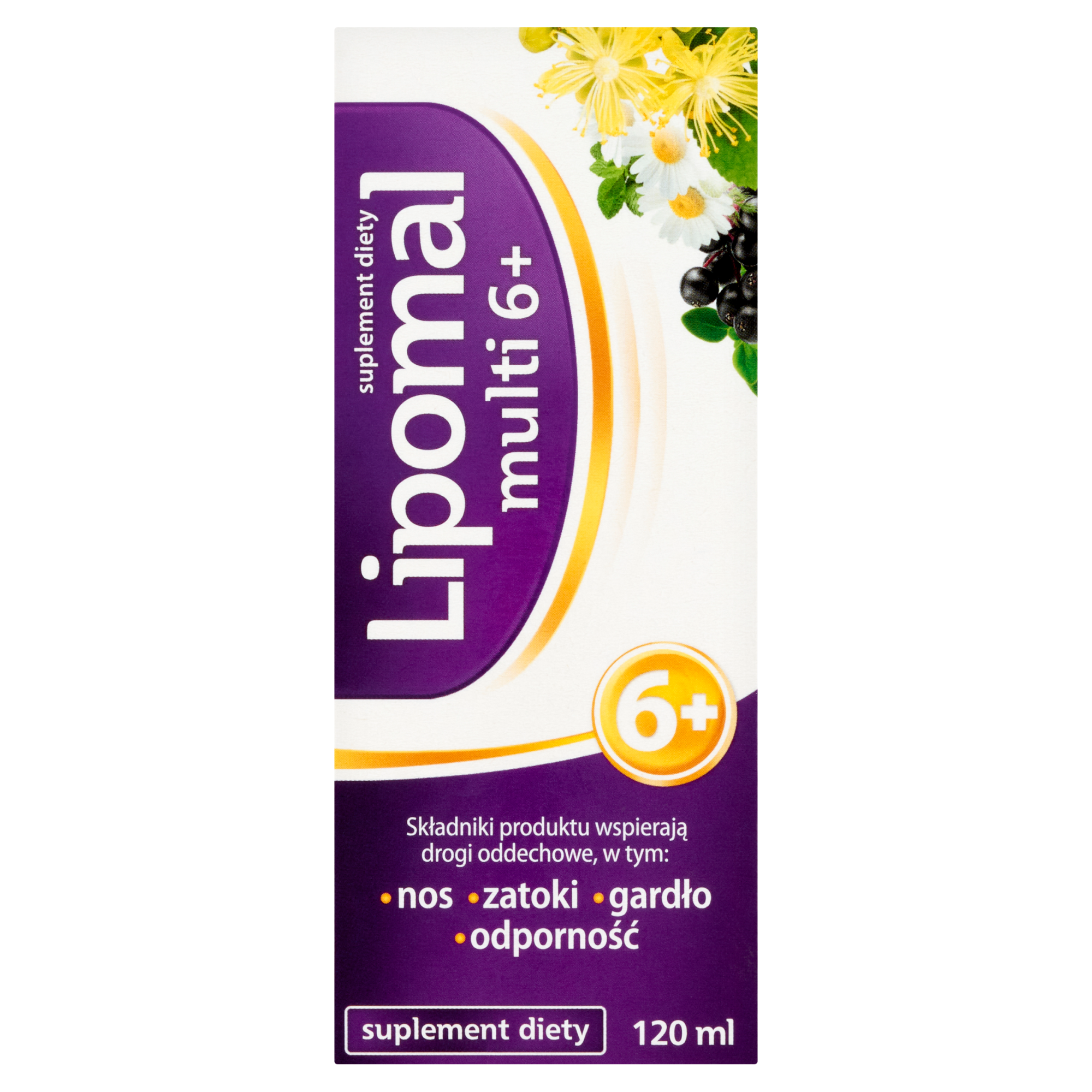 Aflofarm, Lipomal multi 6+, płyn, 120 ml zdjęcie