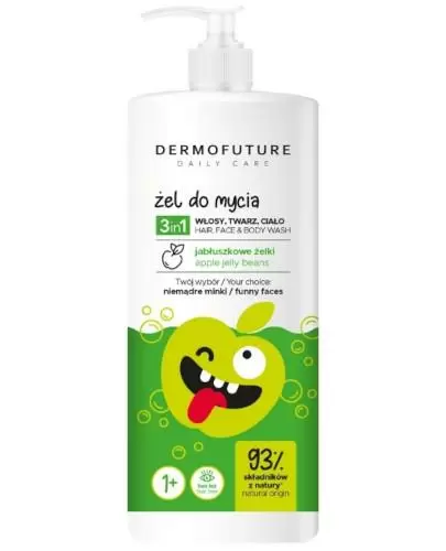 DermoFuture żel do mycia 3w1 jabłuszkowe żelki 500 ml zdjęcie
