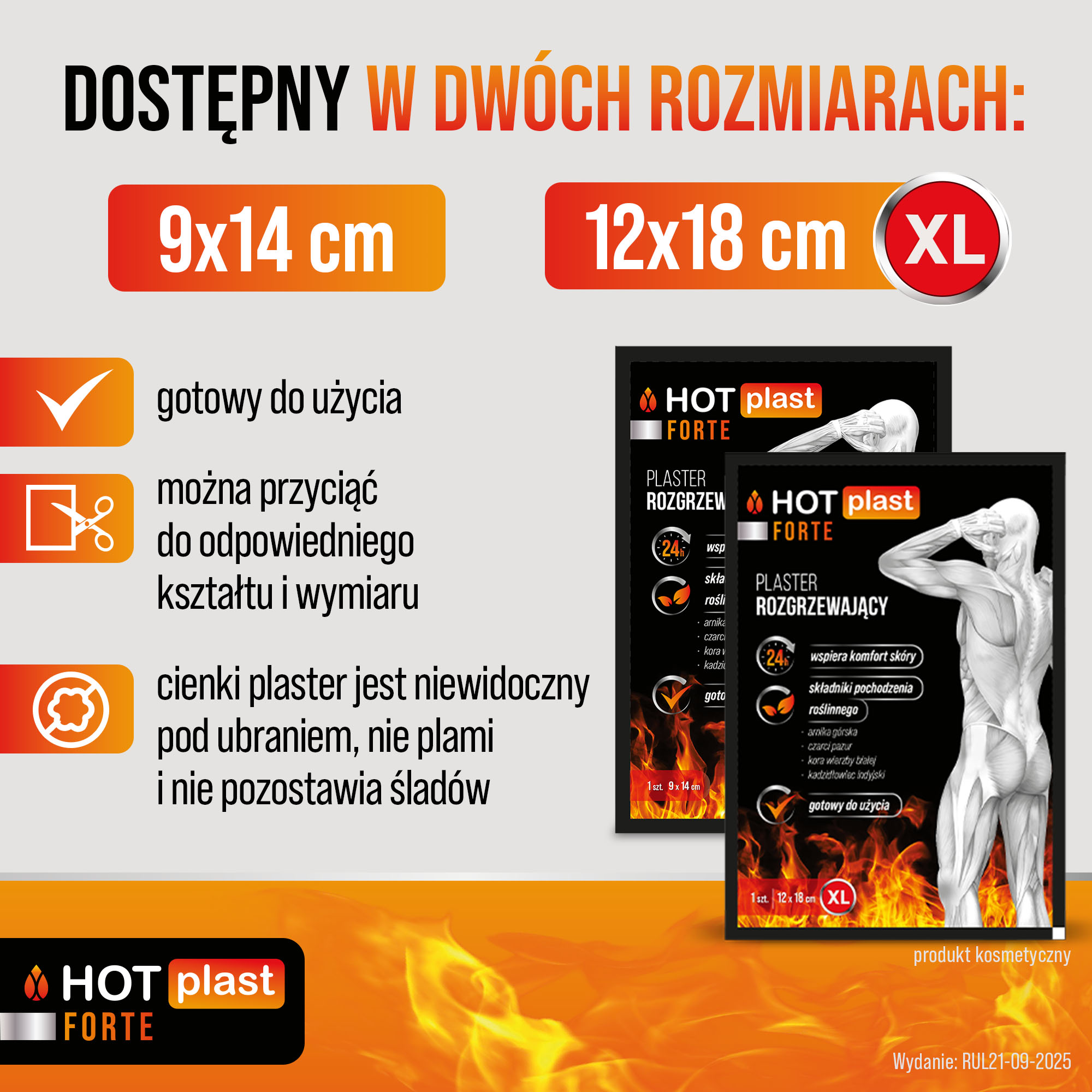 Hot plast Forte plaster rozgrzewający 9 x 14 cm 1 sztuka