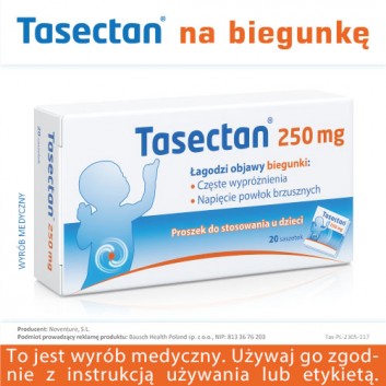 Tasectan 250mg proszek do stosowania u dzieci 20 saszetek