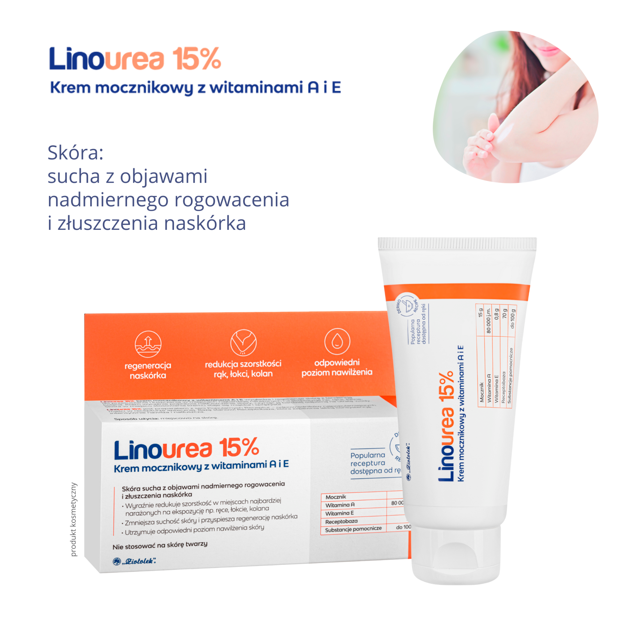 LINOUREA 15% A+E Krem mocznikowy - 50 g