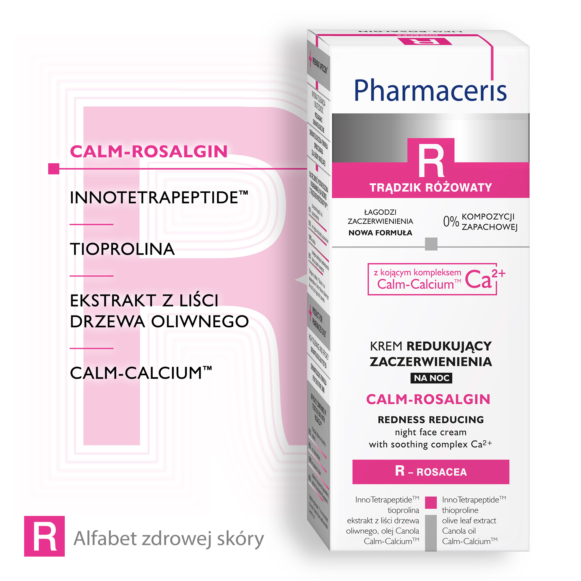 Pharmaceris R, Calm-Rosalgin, krem redukujący zaczerwienienia na noc, 30 ml