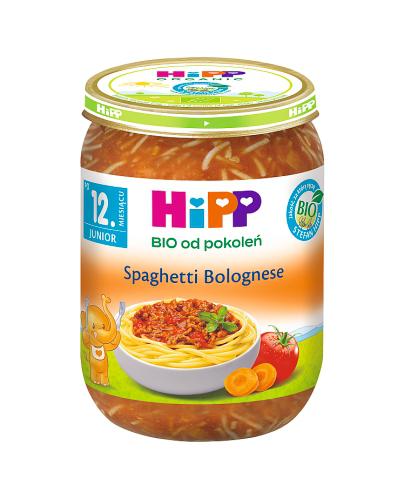 HiPP BIO od pokoleń, Spaghetti Bolognese, po 12. m-cu, 250 g, składniki zdjęcie