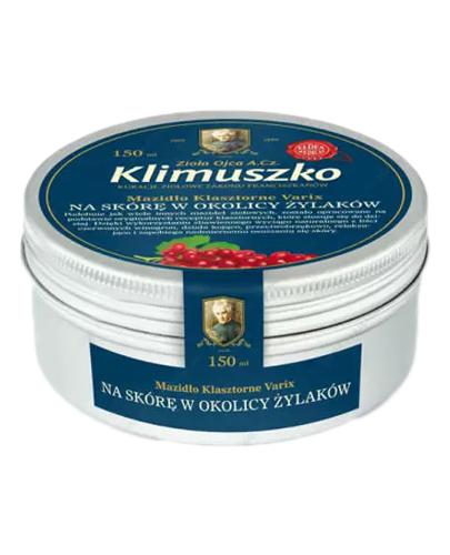 Zioła Ojca Klimuszko Mazidło Klasztorne Varix na skórę w okolicy żylaków, 150 ml, cena, opinie, właściwości zdjęcie