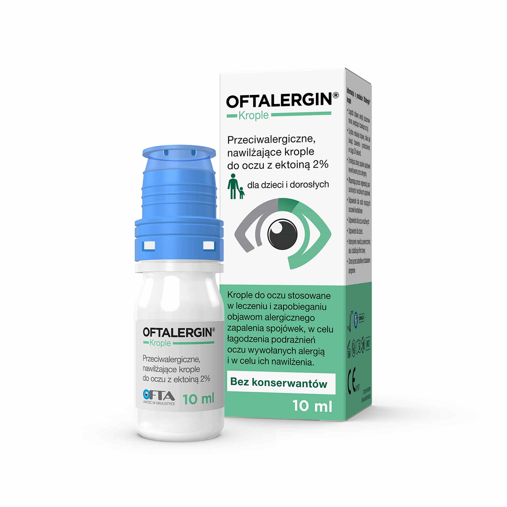 Oftaelrgin, krople przeciwalergiczne, nawilżające krople do oczu z ektoiną 2%, 10 ml zdjęcie