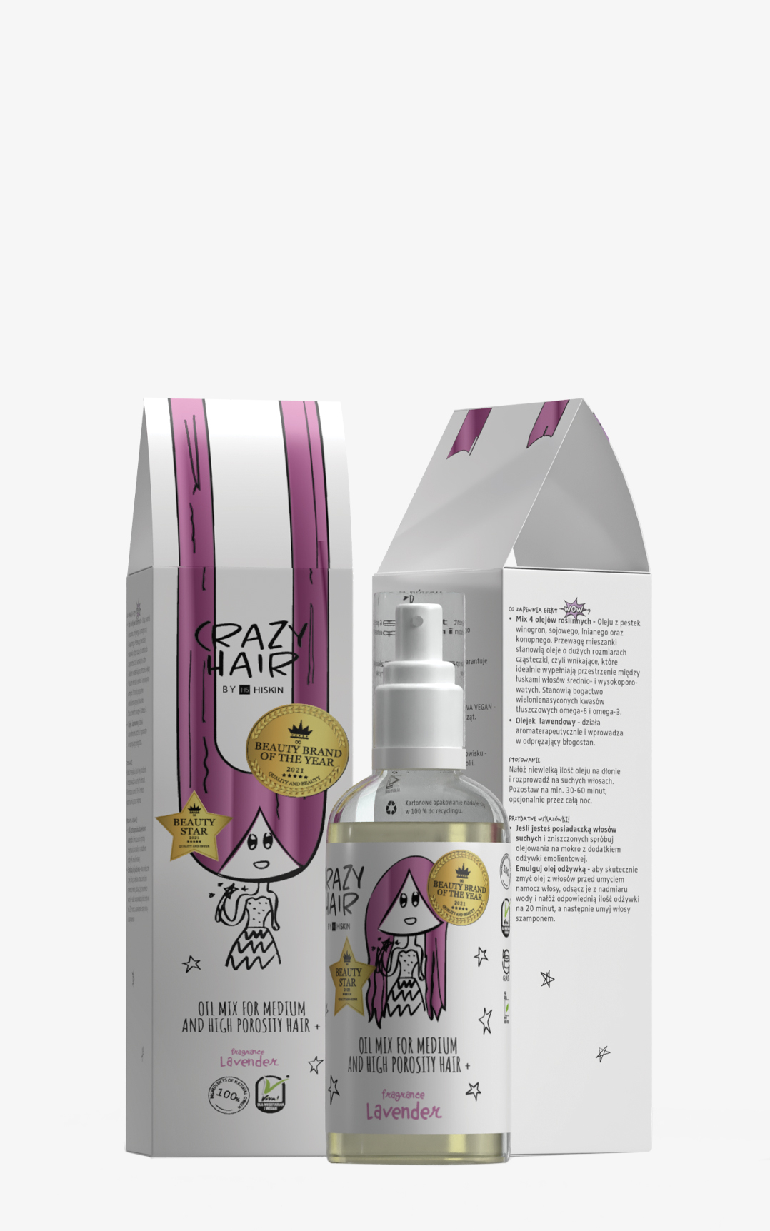 Hiskin, Crazy Hair, wcierka do skóry, stymulująca porost lawendowa, 100 ml zdjęcie