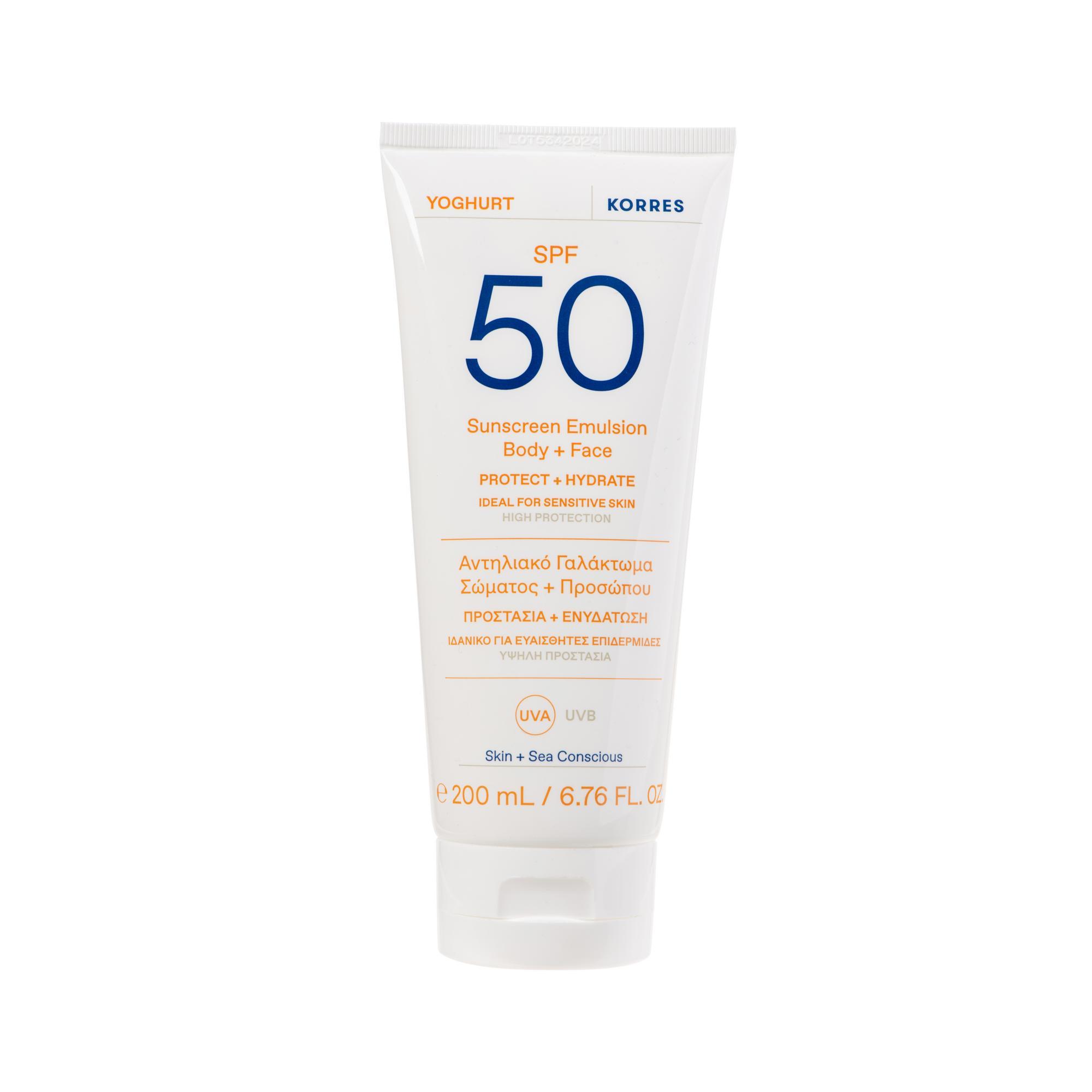 Korres Yoghurt, emulsja do ciała i twarzy SPF50, 200 ml zdjęcie