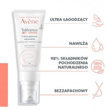 Avene Eau Thermale Tolerance Control, krem łagodząco regenerujący, 40 ml