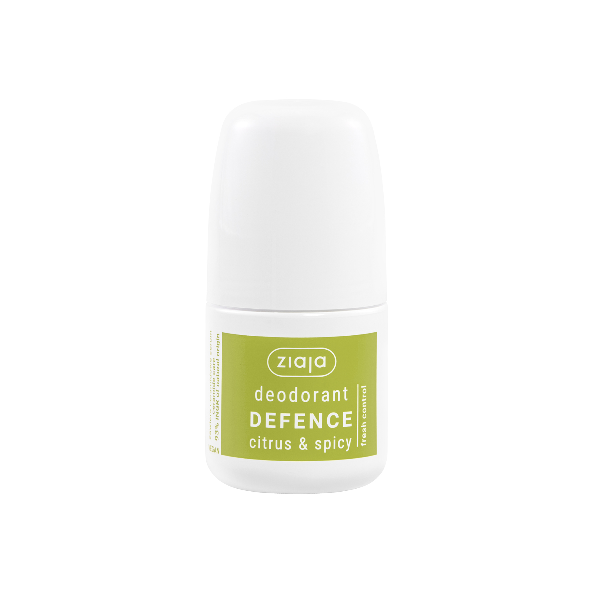 Ziaja Deodorant Defence Citrus & Spicy, dezodorant roll-on, 60 ml
