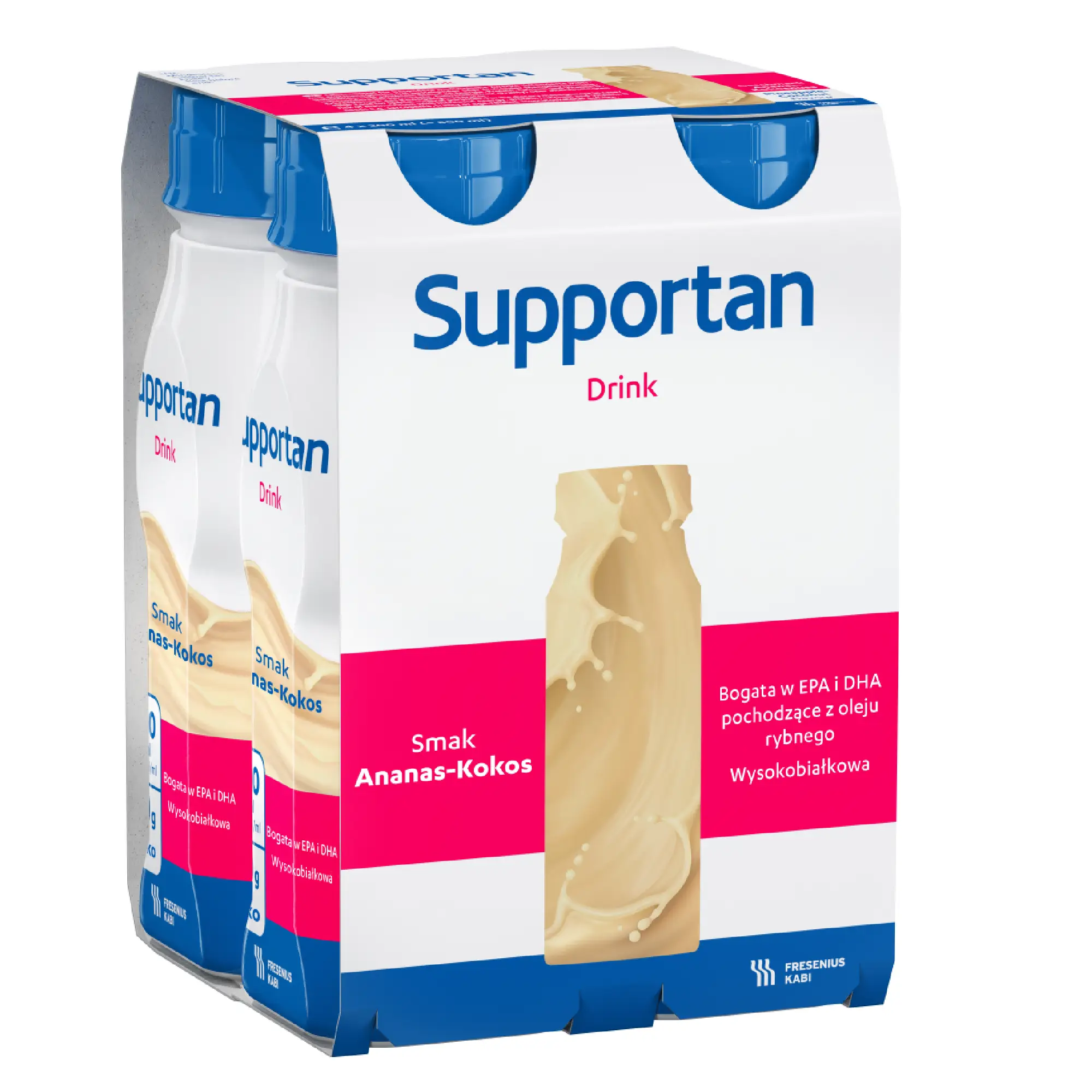 SUPPORTAN DRINK O smaku ananas kokos, 4 x 200 ml zdjęcie