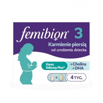 Femibion 3 Karmienie piersią, tabletki powlekane + kapsułki miękkie, 56 sztuk + 56 sztuk