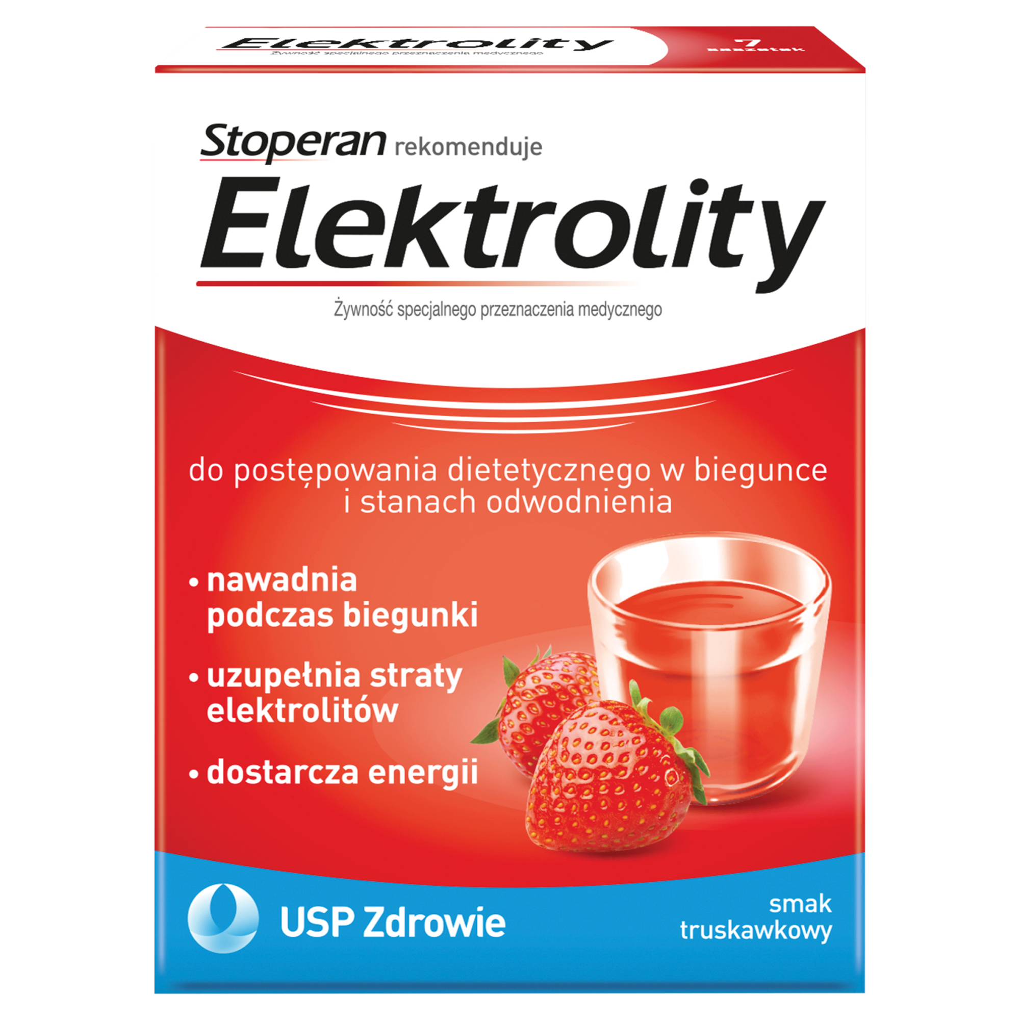 Stoperan Elektrolity smak truskawkowy 7 saszetek zdjęcie